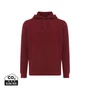 Kép 1/11 - Iqoniq Rila könnyű újrah. pamut kapucnis pulóver bordó vörös XL Unisex
