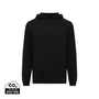 Kép 1/21 - Iqoniq Yengo újrah. pamut kapucnis pulóver oldalsó zsebekkel fekete 4XL Unisex