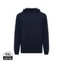 Kép 1/15 - Iqoniq Yengo újrah. pamut kapucnis pulóver oldalsó zsebekkel sötétkék 4XL Unisex