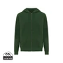 Kép 1/9 - Iqoniq Abisko újrahaszn. pamut cipzáras kapucnis pulóver forest green S Unisex