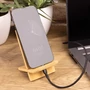Kép 8/10 - Bambusz telefonállvány kraft dobozban barna  