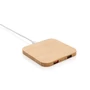 Kép 2/12 - Bambusz 5W-os vezeték nélküli töltő USB-vel barna  