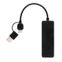 Kép 3/9 - RCS újrahasznosított műanyag USB elosztó kettős bemenettel fekete  