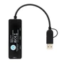 Kép 4/9 - RCS újrahasznosított műanyag USB elosztó kettős bemenettel fekete  