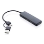 Kép 6/9 - RCS újrahasznosított műanyag USB elosztó kettős bemenettel fekete  