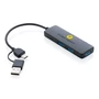 Kép 7/9 - RCS újrahasznosított műanyag USB elosztó kettős bemenettel fekete  