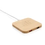 Kép 6/11 - Bambusz 10W-os vezeték nélküli töltő USB-vel barna  