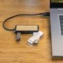 Kép 7/7 - Link RCS újrah. műanyag&bambusz kettős bemeneti USB elosztó