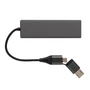 Kép 4/10 - Terra RCS újrahasznosított alumínium elosztó 3 USB porttal szürke  