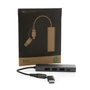 Kép 9/10 - Terra RCS újrahasznosított alumínium elosztó 3 USB porttal szürke  