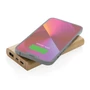 Kép 3/13 - Bambusz 8000 mAh 5W-os vezeték nélküli töltős powerbank barna  