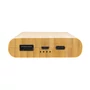 Kép 7/13 - Bambusz 8000 mAh 5W-os vezeték nélküli töltős powerbank barna  