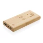 Kép 9/13 - Bambusz 8000 mAh 5W-os vezeték nélküli töltős powerbank barna  