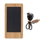 Kép 5/14 - Sunwick 10.000 mAh bambusz napelemes powerbank barna  