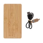 Kép 6/14 - Sunwick 10.000 mAh bambusz napelemes powerbank barna  