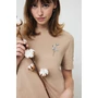 Kép 4/24 - Iqoniq Manuel újrahasznosított pamut póló festetlen heather brown XL Unisex