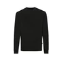 Kép 2/25 - Iqoniq Zion újrahaszn. pamut pulóver kerek nyakkivágással fekete 5XL Unisex