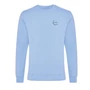 Kép 8/13 - Iqoniq Zion újrahaszn. pamut pulóver kerek nyakkivágással sky blue XXL Unisex