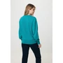 Kép 37/49 - Iqoniq Kruger relaxed újrah. pamut pulóver kerek nyakkivágás verdigris L Unisex
