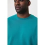 Kép 42/49 - Iqoniq Kruger relaxed újrah. pamut pulóver kerek nyakkivágás verdigris L Unisex