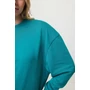 Kép 43/49 - Iqoniq Kruger relaxed újrah. pamut pulóver kerek nyakkivágás verdigris L Unisex