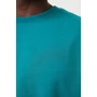 Kép 45/49 - Iqoniq Kruger relaxed újrah. pamut pulóver kerek nyakkivágás verdigris L Unisex