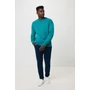 Kép 16/49 - Iqoniq Kruger relaxed újrah. pamut pulóver kerek nyakkivágás verdigris L Unisex