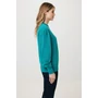 Kép 28/49 - Iqoniq Kruger relaxed újrah. pamut pulóver kerek nyakkivágás verdigris XS Unisex