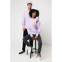 Kép 10/26 - Iqoniq Kruger relaxed újrah. pamut pulóver kerek nyakkivágás lavender L Unisex