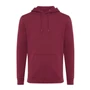 Kép 2/19 - Iqoniq Jasper újrahasznosított pamut kapucnis pulóver bordó vörös XXXL Unisex