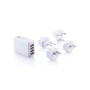 Kép 2/8 - Adapterkészlet 4 USB elosztóval fehér  