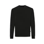 Kép 2/25 - Iqoniq Zion újrahaszn. pamut pulóver kerek nyakkivágással fekete XXXL Unisex